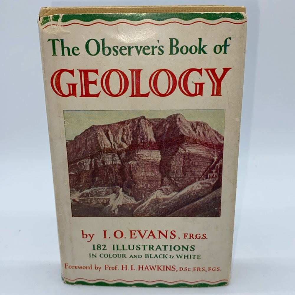 The Onserver’s Book of Geology by I.O. Evan’s Pocket Size Hardcover Book Vintage